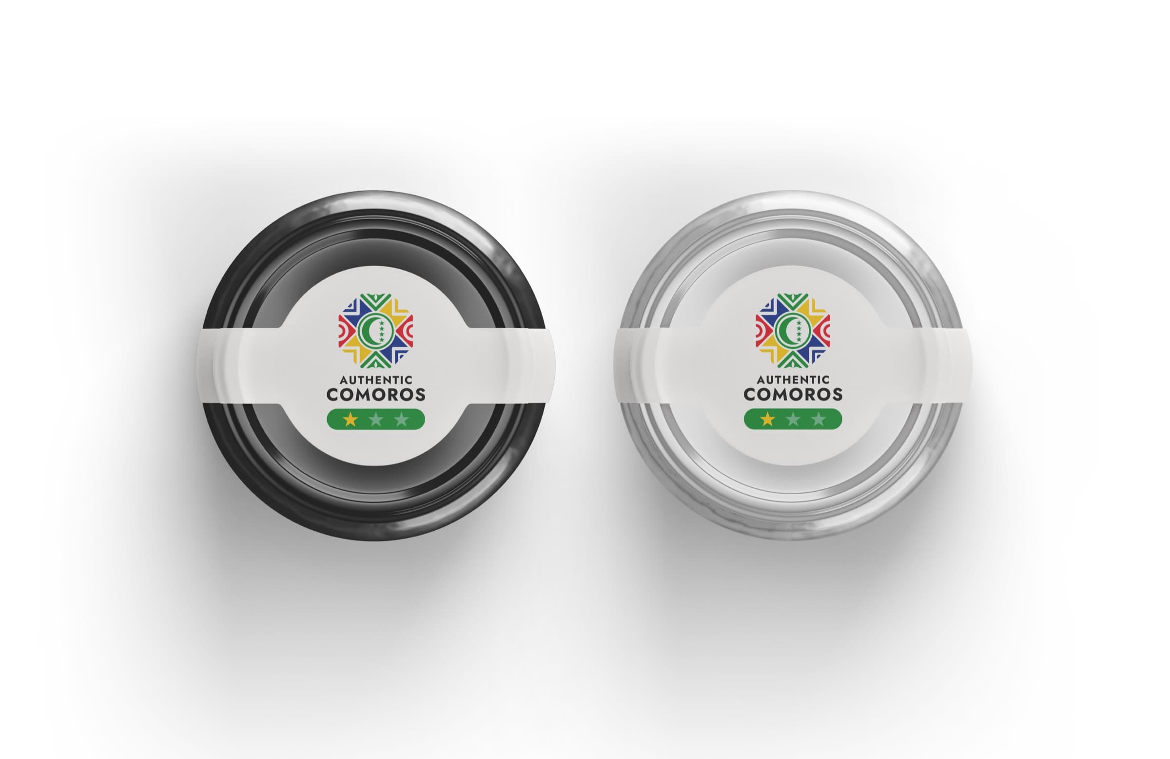 Jar-lid seals with the geometric country-of-origin mark