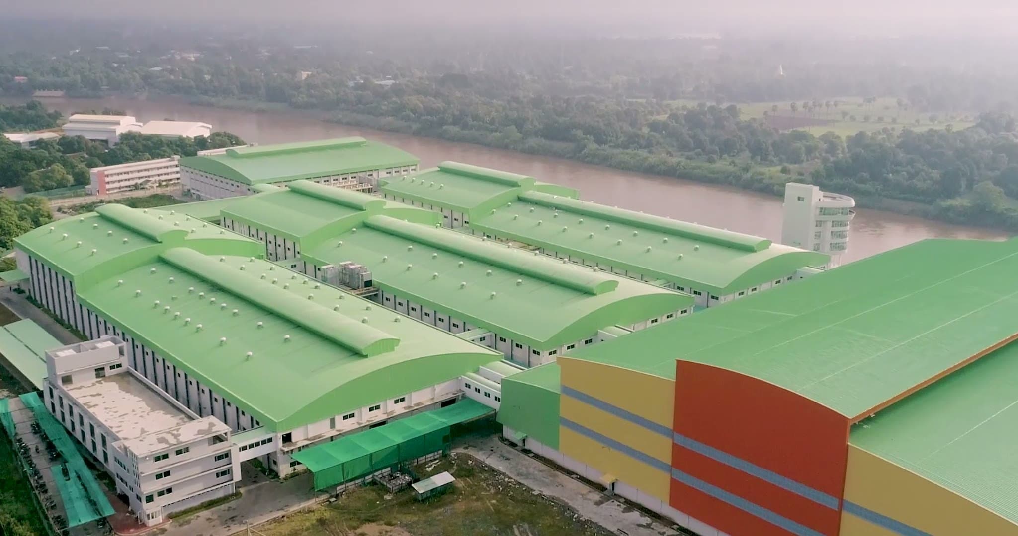 The beverage factory from the air