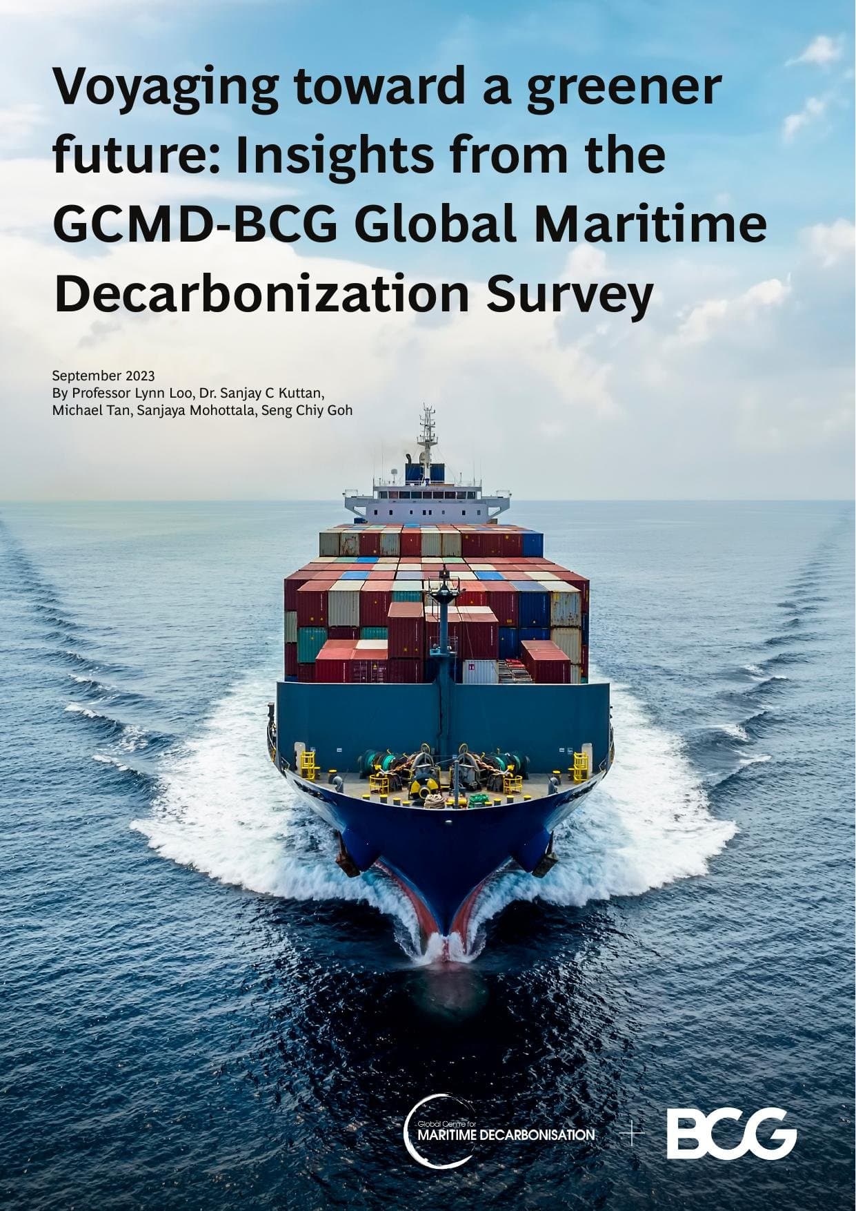 'Voyaging toward a greener future' — report cover
