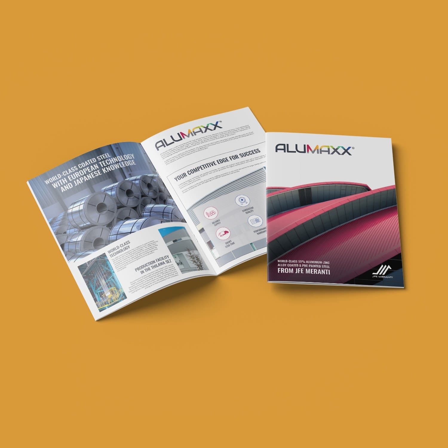 ALUMAXX brochure, cover and inner spread