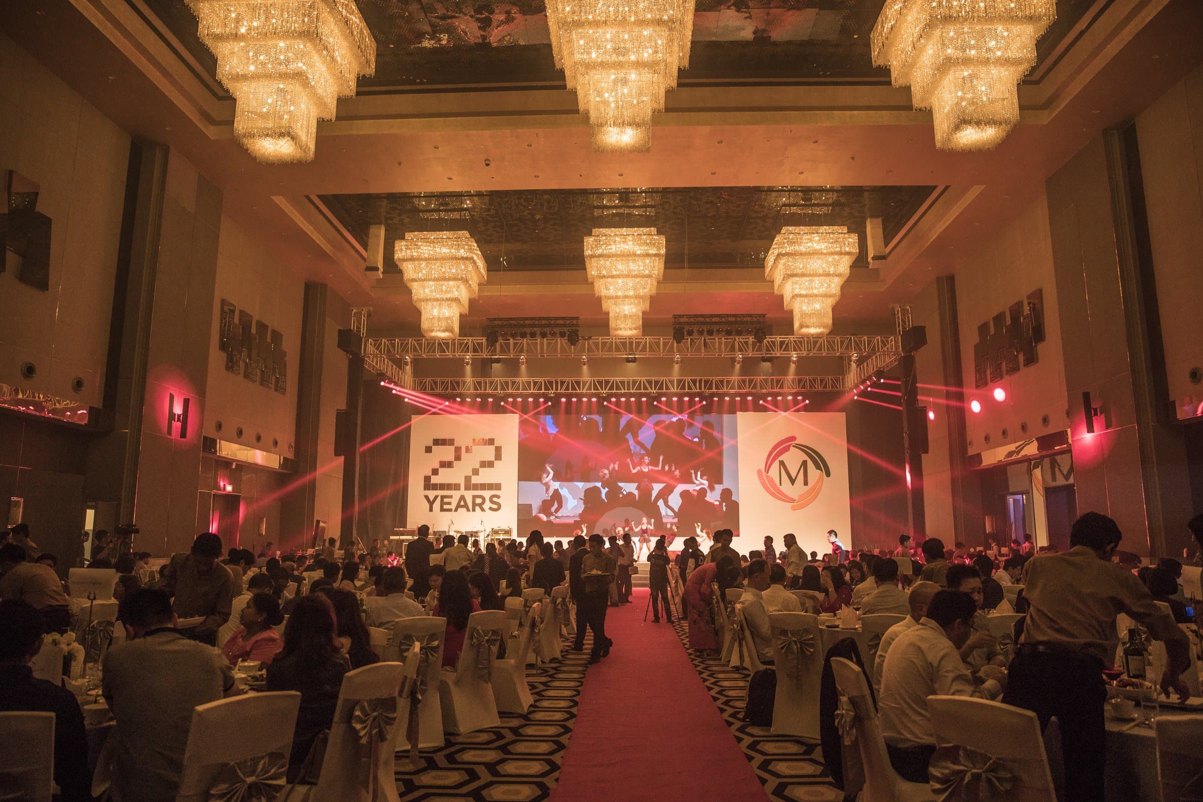 The ballroom on the night, 22 Years on the LED