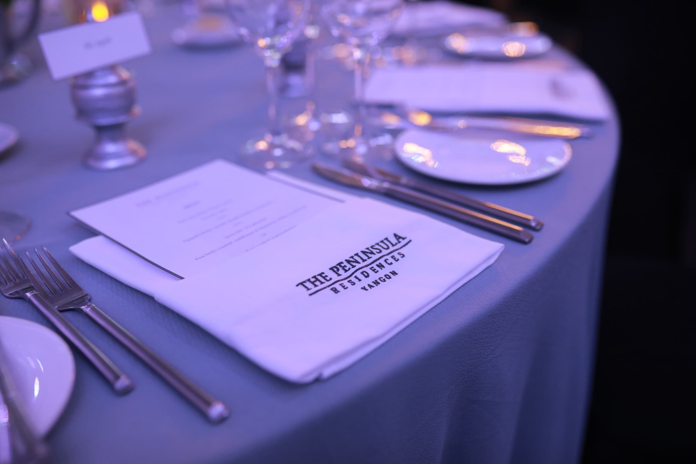 The Peninsula Residences gala — train dance performance with panoramic projection