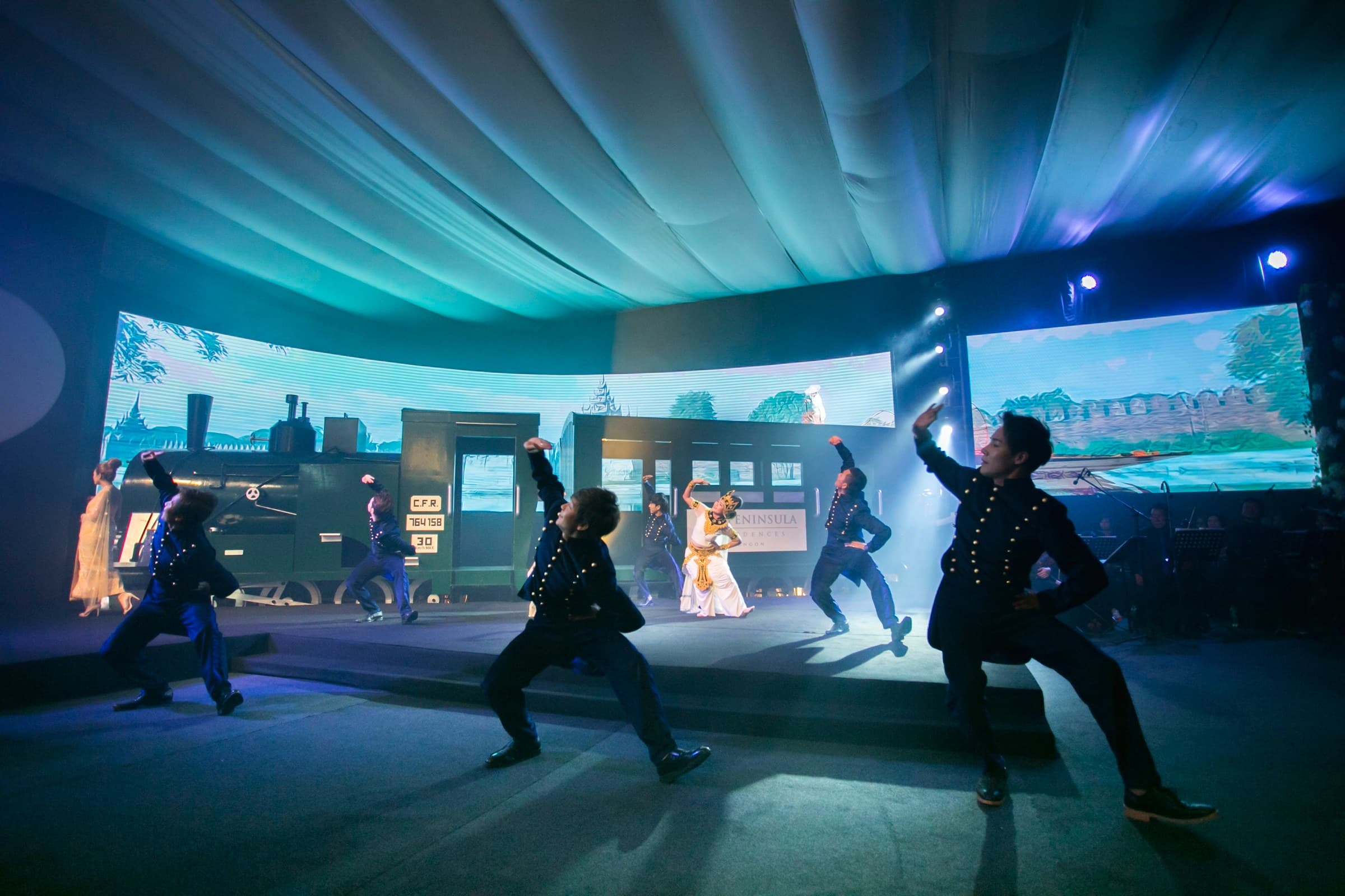 The Peninsula Residences gala — live orchestra and floral wall