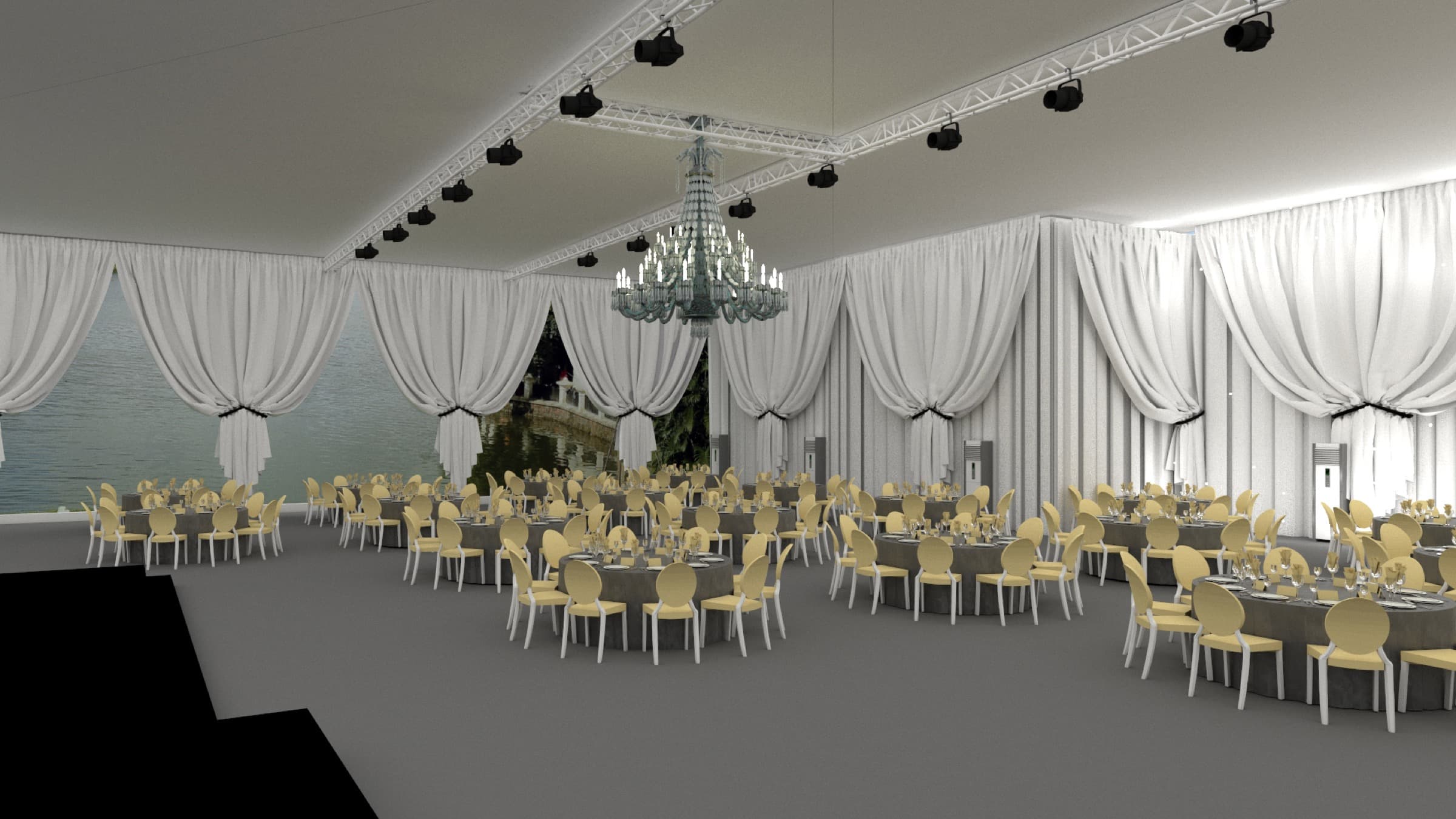 The Peninsula Residences gala — 3D pre-visualisation of the ballroom
