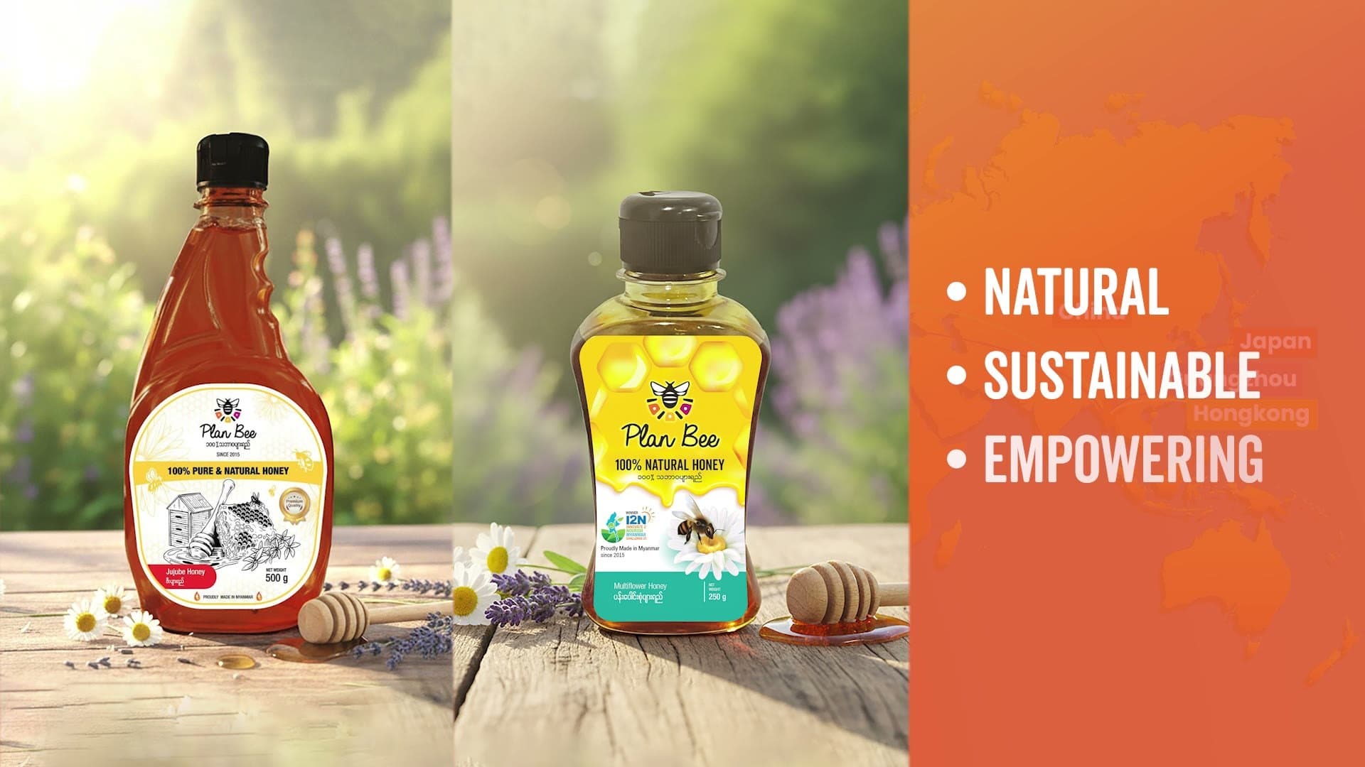 The bottle range — natural, sustainable, empowering