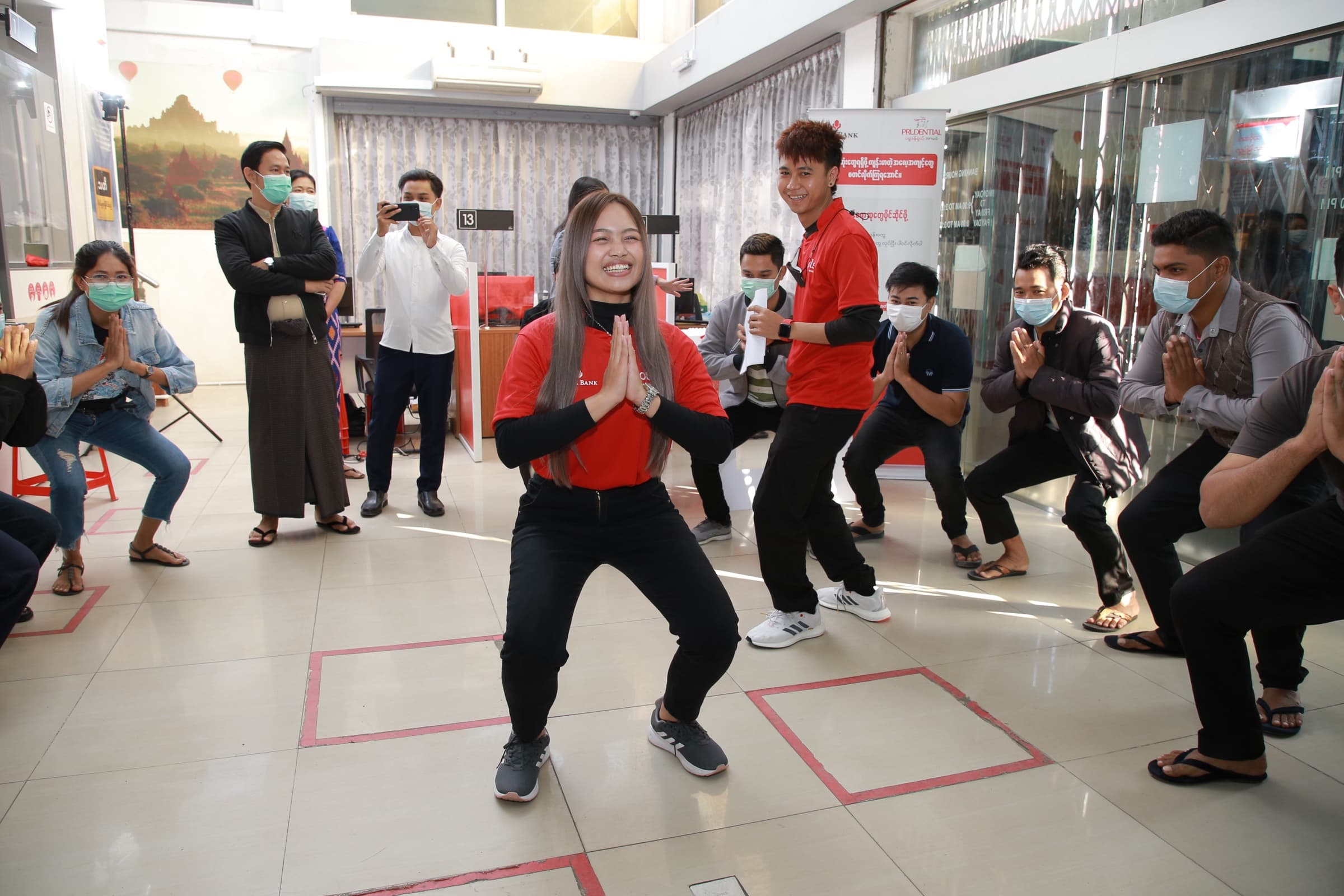 In-branch games at the Yoma Bank bancassurance activation