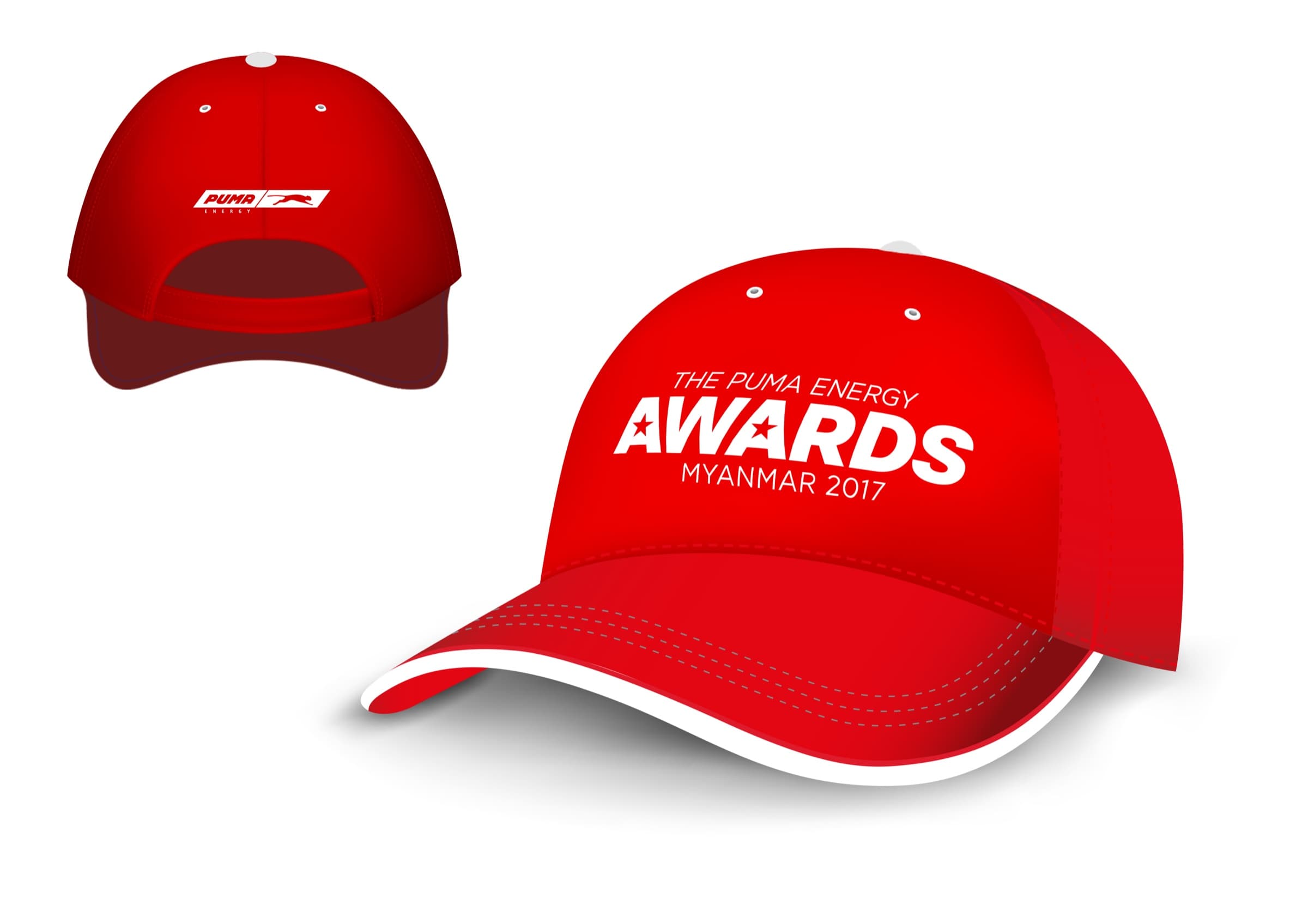 Merchandise — branded cap, front and back