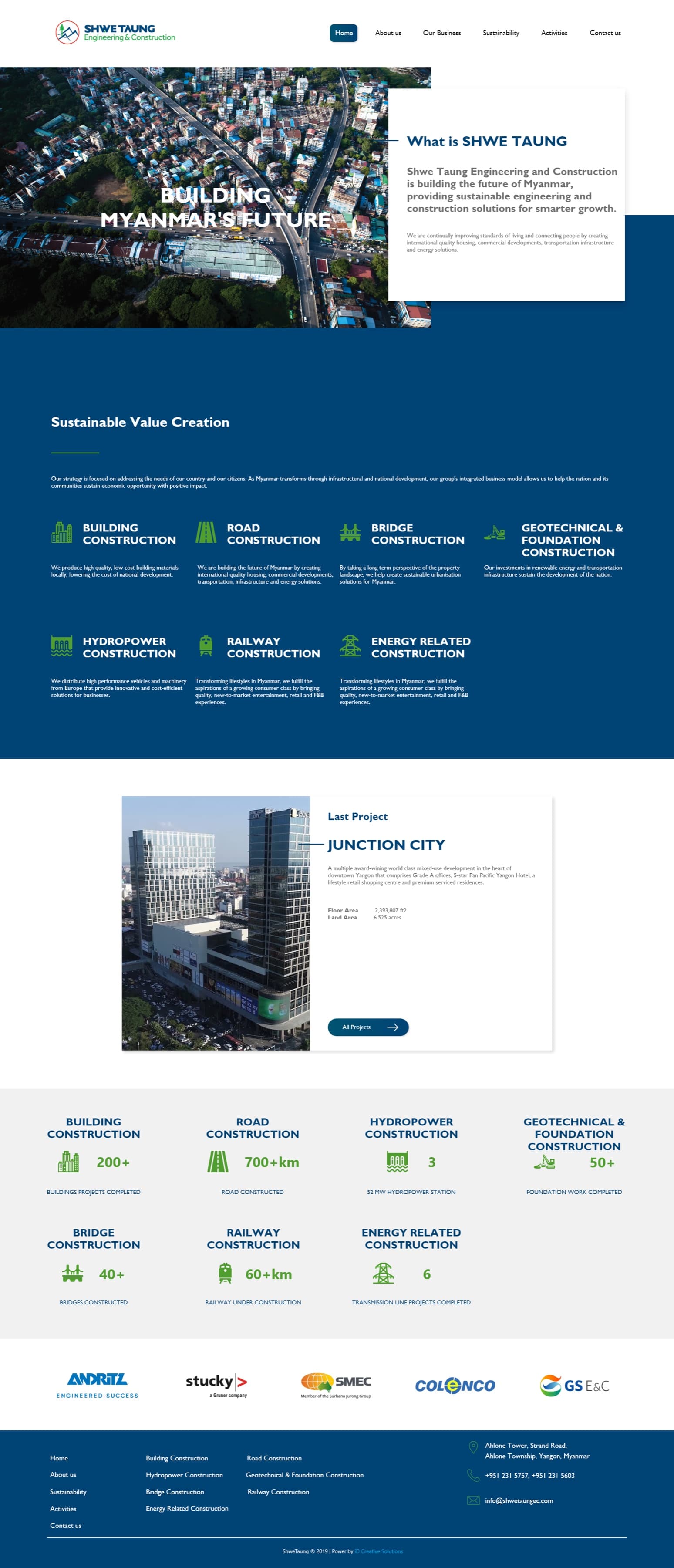 Home page — full design, hero to footer