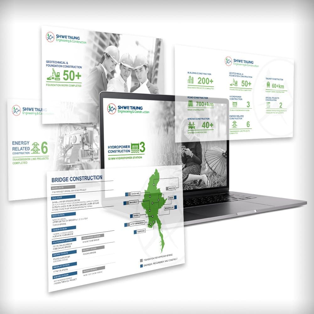 Capability infographics — construction track record across sectors
