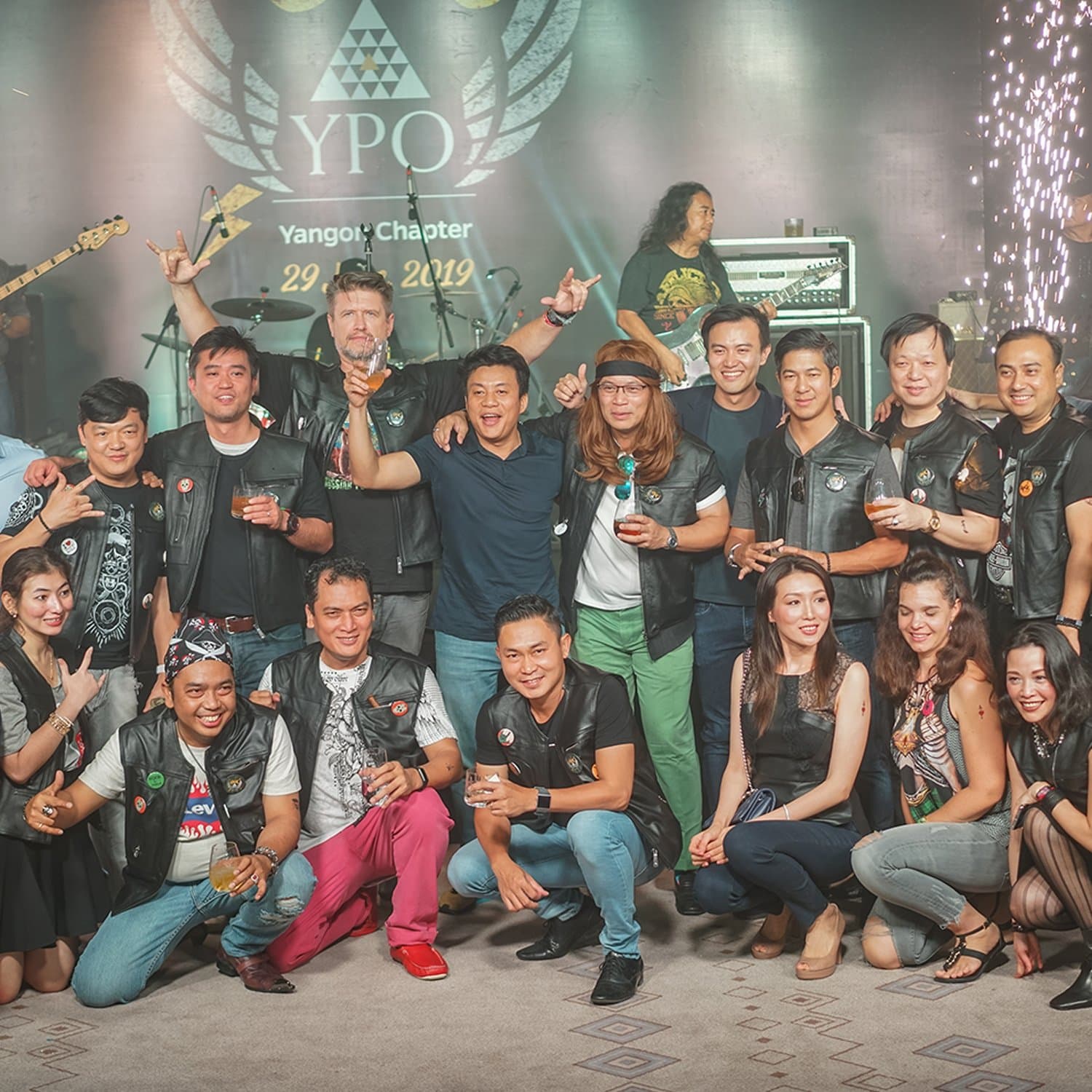 Members on stage for the finale