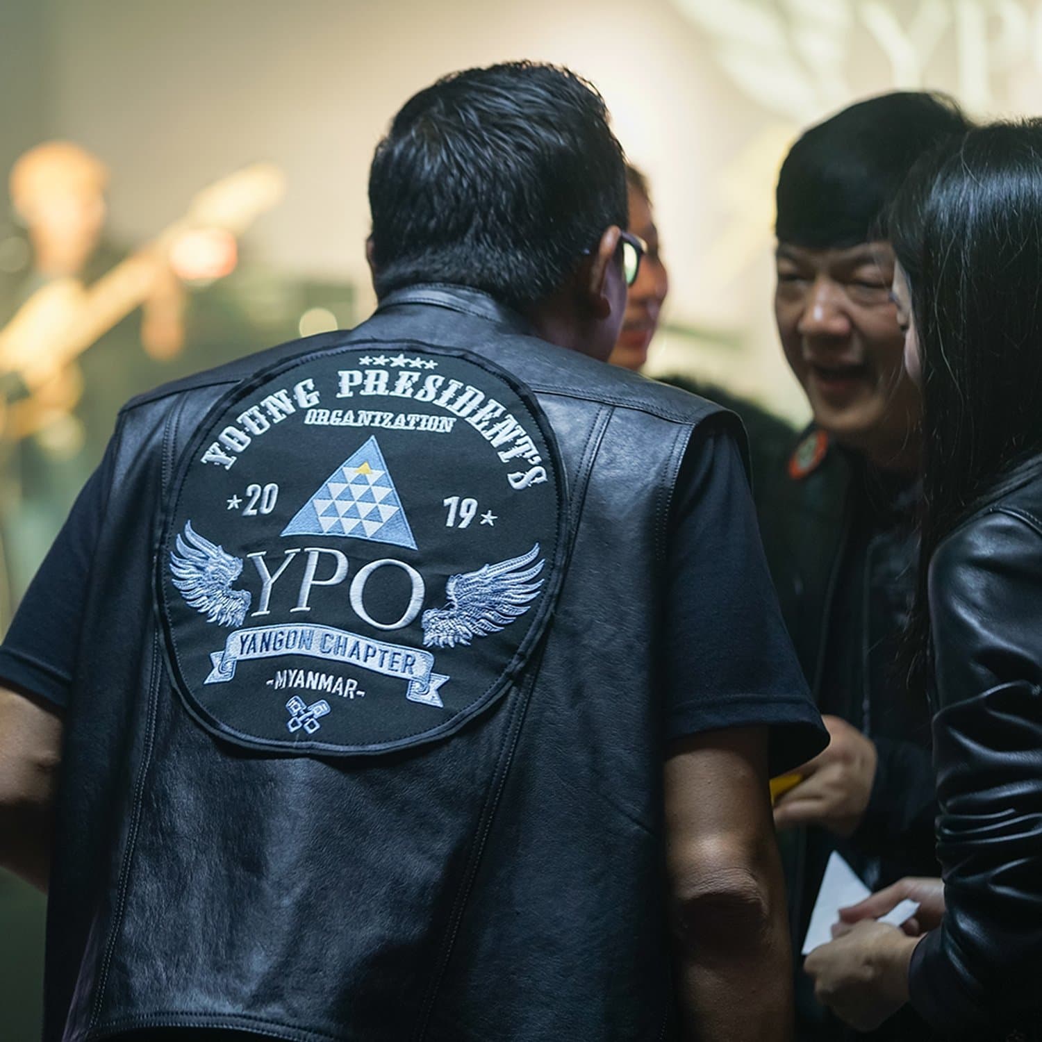 Custom 'Let's Rock' denim vest merchandise