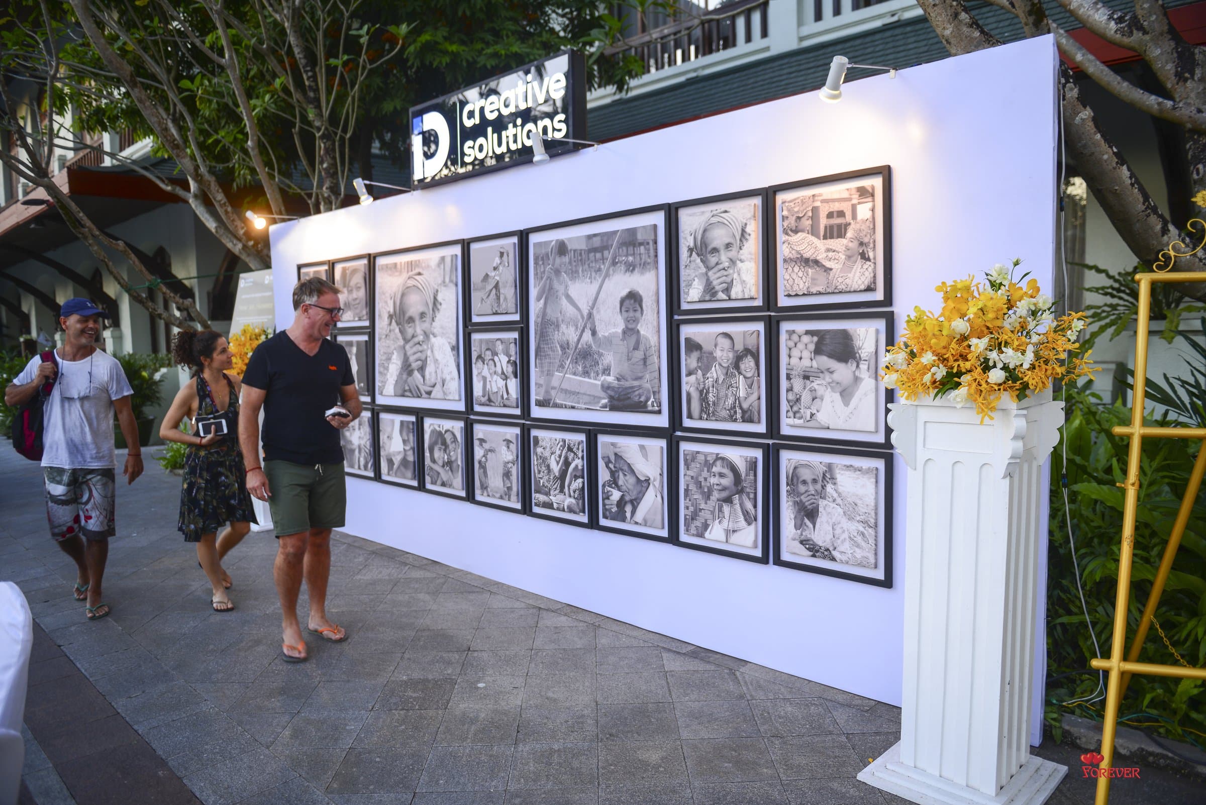 Portrait exhibition wall at the entrance