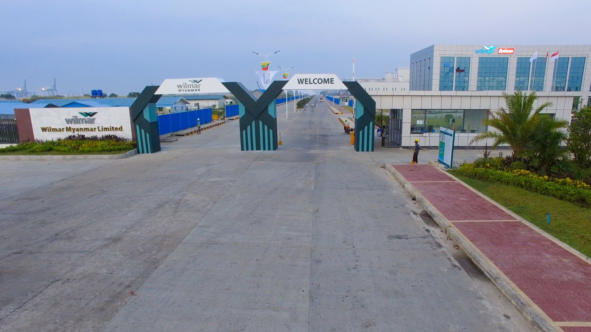 The built entrance gateway on the ceremony morning