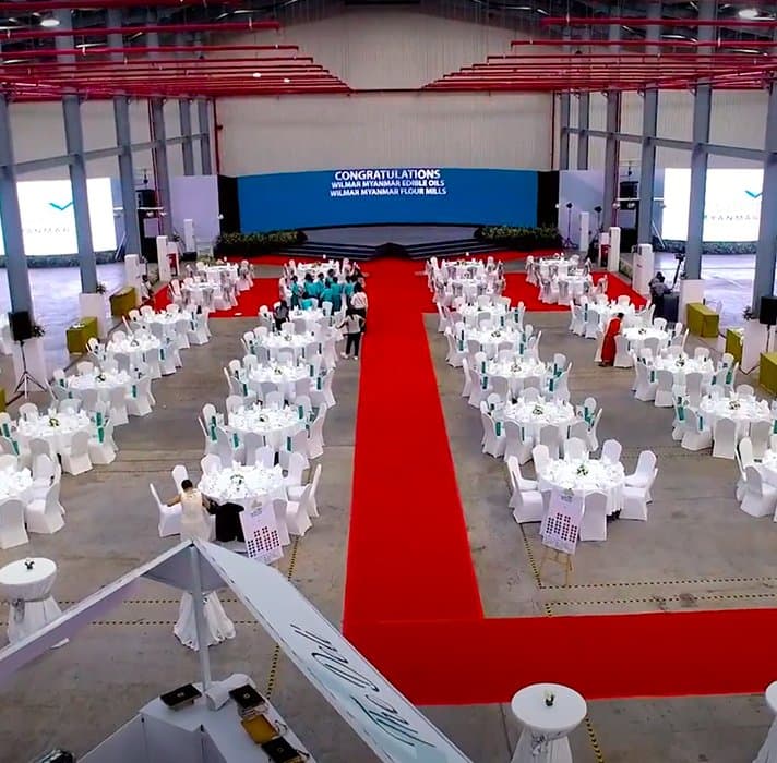 The ceremony venue from above